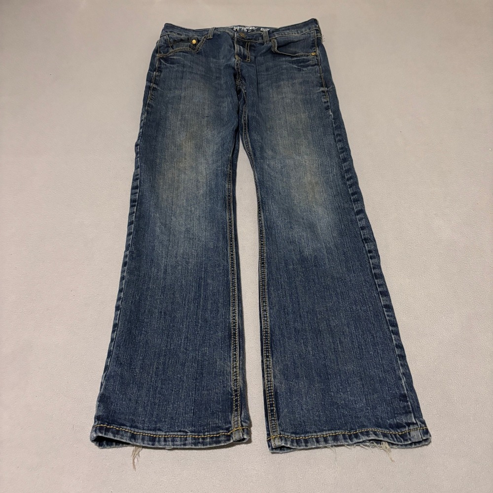 Wrangler Retro Mens Slim Boot Jeans 30x32 Medium Wash Blue Denim Western Cowboy